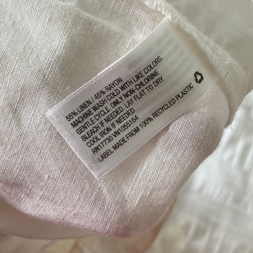 A New Day wide leg white linen pants L - Picture 5 of 5